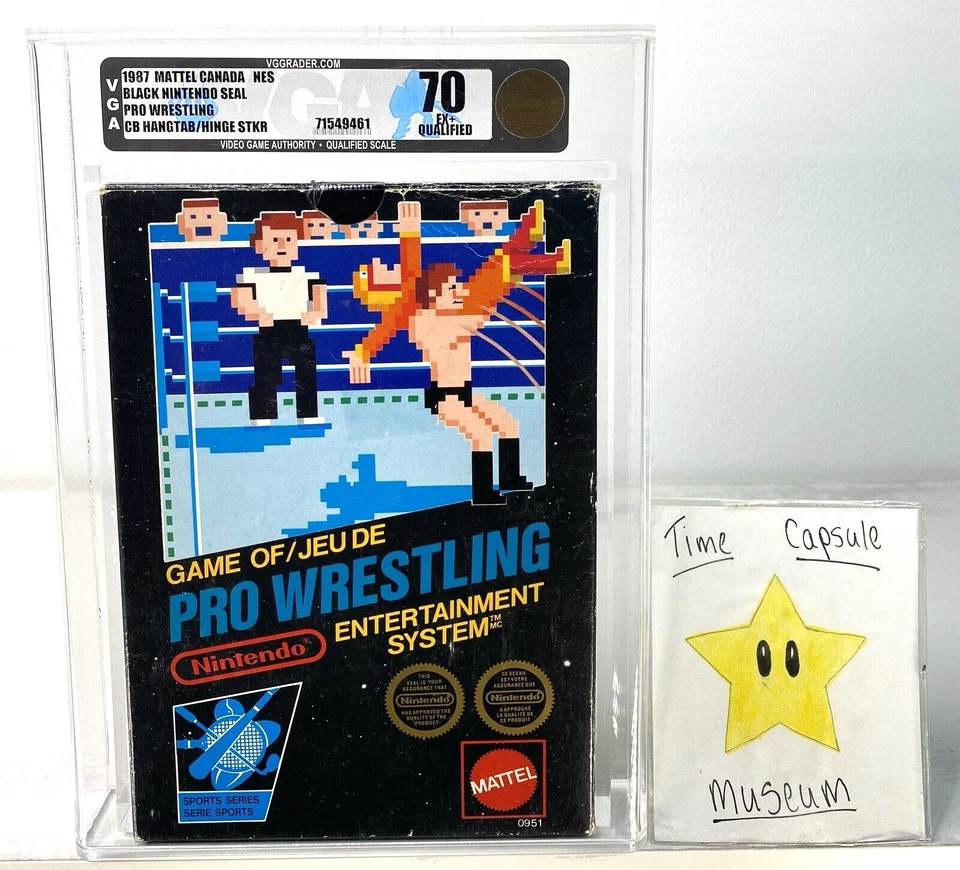 Pro Wrestling Nintendo NES New 1987 VGA 70 Q Qualified Hangtab Gloss Sticker - Image 1 of 3