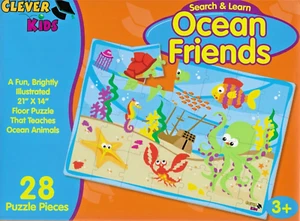 Ocean  & Friends, Search Learn Puzzle, NEW! Age 3 up, Problem  Solving 21x14 - Picture 1 of 3