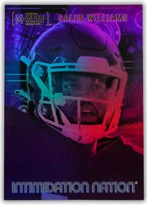 Caleb Williams 2022 Skybox Metal Universe Champions Intimidation Nation IN-18 - Picture 1 of 3