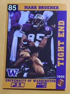 1994 UNIVERSITY OF WASHINGTON #85 MARK BRUENER FOOTBALL CARD - Picture 1 of 2