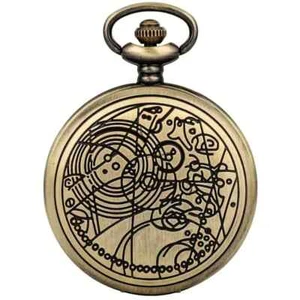 DR. WHO Pocket Watch And Chain Golden Colour Time Lord TARDIS Dalek - Picture 1 of 3