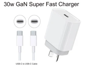 SAA 30W USB C Super Fast Wall  Adapter & Cable For Apple iPhone 16 Pro - Bild 1 von 6