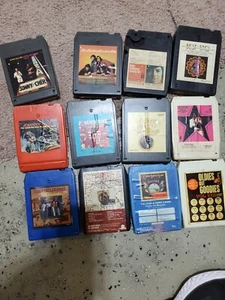 Vintage 8 Track Tapes lot of 12 assorted unable to test  - Imagen 1 de 10
