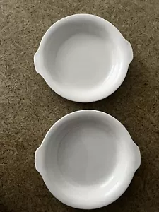 1950's Hall Pottery No 513 Restaurant Ware Round Baking White Bowls( 2) - Picture 1 of 9