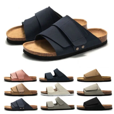 Herren Pantoletten Damen Sandalen Korksohle Fußbett Hausschlappen RUIZUSTOCK