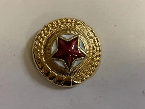 F0273 Reproduction Korean War Officer Visor Cap Star Badge IR16A - Picture 1 of 2