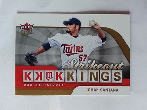 2006 Fleer Ultra Strikeout Kings Johan Santana #SOK2 Minnesota Twins