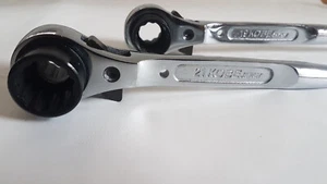 Scaffold Spanner Ratchet Podger Steel wrench 19 & 21mm Scaffolders 10" length - Picture 1 of 5