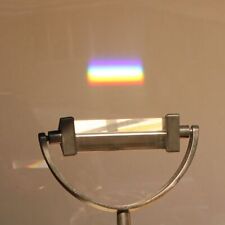 Optical Glass Triangular Prism With Stand Physics Light Spectrum Teaching Tool♡#