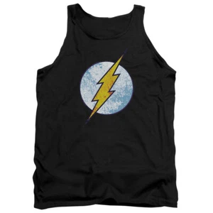 THE FLASH NEON DISTRESS LOGO Licensed Men's Tank Top Sleeveless Tee SM-2XL - Picture 1 of 2