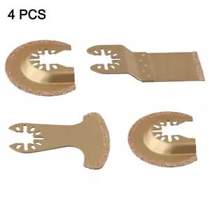 4er Set Hartmetall oszillierende Multitool Klingen für Fliesen Fugenschneider - Picture 1 of 4