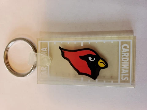 Arizona Cardinals Keychain Football Field NFL keyring key fob Vintage UNUSED Cover