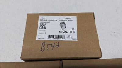nVent Eriflex 569010 UD-80A Single Pole Distribution Block DIN RAIL *LOT 13QTY* - Image 1 of 3