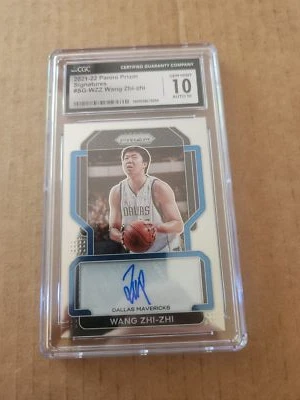2021-22 Panini Prizm #SG-WZZ Wang Zhi-Zhi Signatures CGC 10 - Image 1 of 2