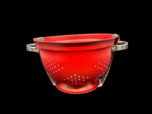 Gourmet Küche rot pulverbeschichtet Stahl Sieb Neu - Bild 1 von 5