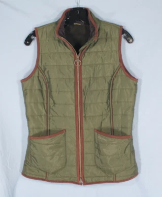BARBOUR Women's QUILTED Pockets FLEECE LINING Zip-Down POLARQUILT GILET Vest 4 - Image 1 of 4