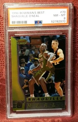 1996 Bowman's Best - #70 Shaquille O'Neal, PSA-8 - Image 1 of 2