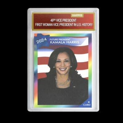 Tarjeta coleccionable de papel Kamala Harris 2024 US 49th Vicepresidente Coleccionables Regalo Foto 1 de 4