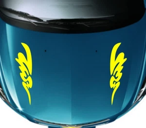 Car Decals Stripes 6''x23.5'' Motorcycle Vinyl Front Hood Stickers CG91 2pcs - Bild 1 von 3