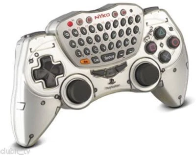 PlayStation 2 Controller PS2 NYKO iType Compact Keyboard Gaming Pad Silver - Image 1 of 3