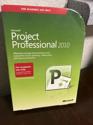 Microsoft Project 2010 Professional For 2 PCs Full Academic Version =RETAIL BOX= - Image 1 of 4