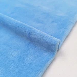 Solid Color Short Plush Velvet Fabric Polyester Material Super Soft Diy Handmade - Picture 1 of 23