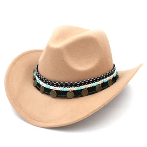Junior Kids Cowboy Hat Boys Girls Western Style Cap for Birthday Halloween Party - Picture 1 of 24