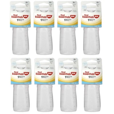 8 x NUK Gerber First Essentials Slow Flow Baby Bottle w/ Silicone Nipple 5 oz. - Image 1 of 3