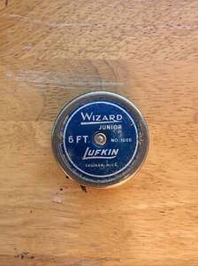Lufkin Rule Wizard Junior Metal Tape Measure #1686 Antique 6 ft Carpenter Tool - Picture 1 of 3