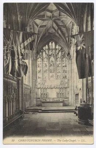 (ak3) Louis Levy, CHRISTCHURCH PRIORY LL12, The Lady Chapel c1910 sin usar en muy buen estado+ - Imagen 1 de 1