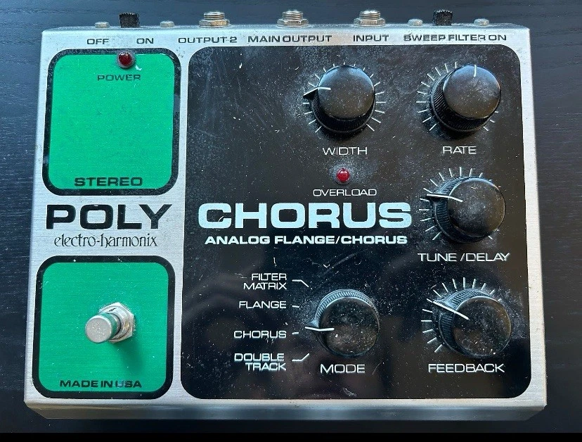 Electro-Harmonix Stereo Poly Chorus  2000's Reissue Black/Silver/Green - Image 1 of 4
