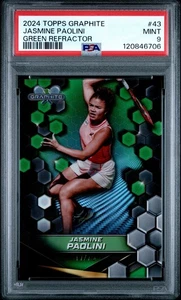 2024 Topps Graphite Tennis Jasmine Paolini Green Refractor PSA 9 (25. August) - Bild 1 von 2