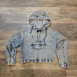 Chaqueta de mezclilla EMPYRE Rigby índigo recortada para mujer mediana - Imagen 1 de 4