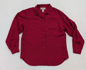 Sophisticates by Jonathan Martin Vintage Damen Bluse Größe L Rot 100% Seide - Bild 1 von 15