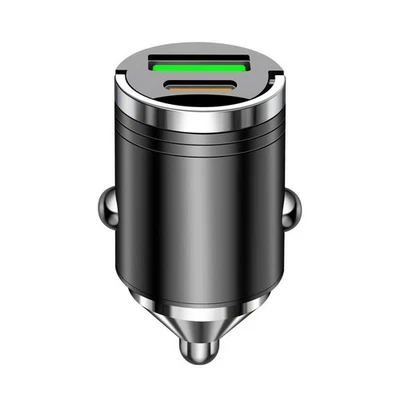100-W-Dual-Port-Schnellladegerät für das Auto, Mini-USB-Typ-C-PD-Telefonbuchse - Bild 1 von 4