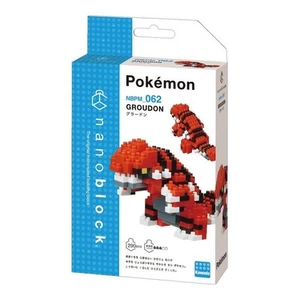 Pokemon Collectable Groudon Nanoblock Micro Sizes Building Block Figurine Kit - Picture 1 of 2