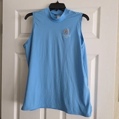 Camisa de golf Trump National Doral grande para mujer sin mangas azul Adidas L Foto 1 de 4