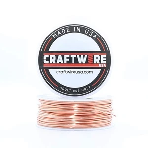 Solid Bare Copper Wire Round, Bright, Dead Soft, 68 Feet, 5OZ 18 Gauge (Choose 1 - Zdjęcie 1 z 6
