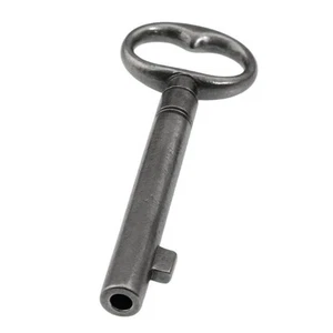 Chiave tipo BRAMAH VUOTA con fiocco a filo 23/4" - chiave antica - ref.k445 - Foto 1 di 6