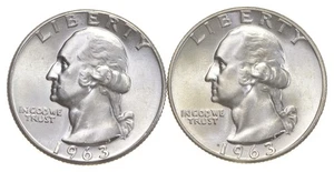 Choice Unc 1963 P D Washington Quarter Gem BU Collection Lot Set *3769 - Picture 1 of 3