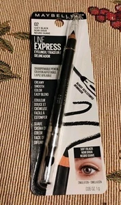 New Maybelline Line Express Pencil Eyeliner 02 Soft Black Sharpenable Blender - Picture 1 of 2