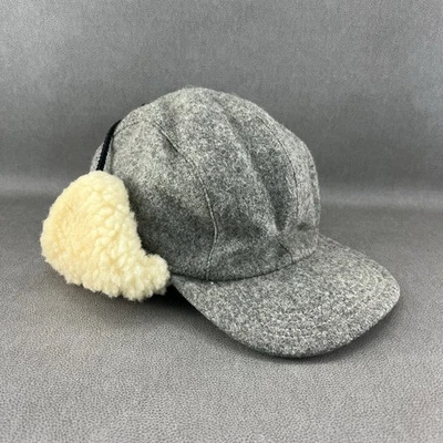 Sombrero de Lana FILSON Doble Mackinaw Trapper Talla L Grande Gris Crema Hecho en EE. UU. Foto 1 de 4