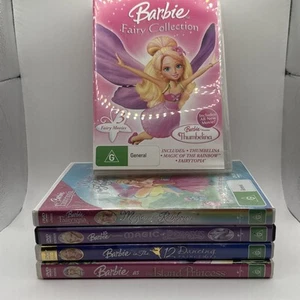 Set of 7 Barbie DVDs Bundle ⭐️ Thumbelina Fairytopia Magic Of Rainbow Pegasus - Bild 1 von 11
