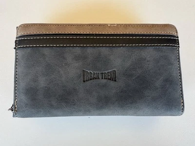 Portafogli Donna Urban Trend - Doppia Scomparto Con Cerniera - Col. Nero/Beige - Immagine 1 di 4