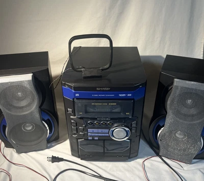 Sharp CD-BA2600 AM/FM Mini Component System 3 Disc Dual Cassette Tested Works! - Image 1 of 3