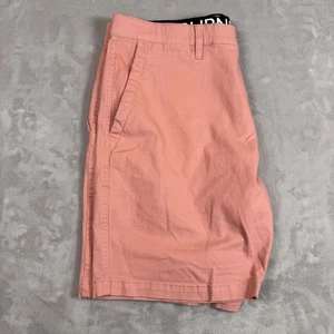 Burnside Chino Shorts Mens 36 Salmon Pink Casual Enhanced Elastic Waist - Picture 1 of 6
