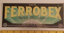RARE VTG (MONTREAL, TORONTO, ETC.) "FERROBEX INGRAM & BELL LTD." INK BLOTTER