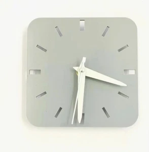 Light Grey Wall Clock With White Hands Square Wall Clock In Acrylic 20cm - Picture 1 of 2