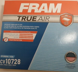 FRAM TRUE AIR Cabin Air Filter cv 10728 Compatible with Hyundai/Kia - Picture 1 of 9