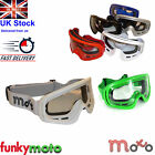 MX ADULTS WHITE GOGGLE MOTOCROSS OFFROAD SILICON X1 COMFORT ADJUSTABLE STRAP